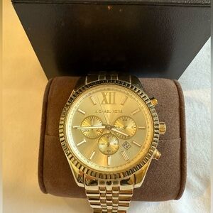 Michael Kors Lexington Men's Watch, Stainless Steel Bracelet Watch.